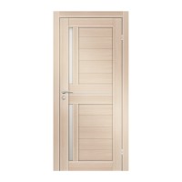 Полотно дверное Olovi Орегон, со стеклом, беленый дуб, б/п, б/ф (800х2000х35 мм)