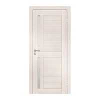 Полотно дверное Olovi Орегон, со стеклом, дуб белый, б/п, б/ф (700х2000х35 мм)