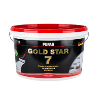 Краска акрилатная Pufas GOLD STAR 7 мат., супербелая, Основа А, мороз. (9 л)