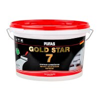 Краска акрилатная Pufas GOLD STAR 7 мат., супербелая мороз. (2,7 л)