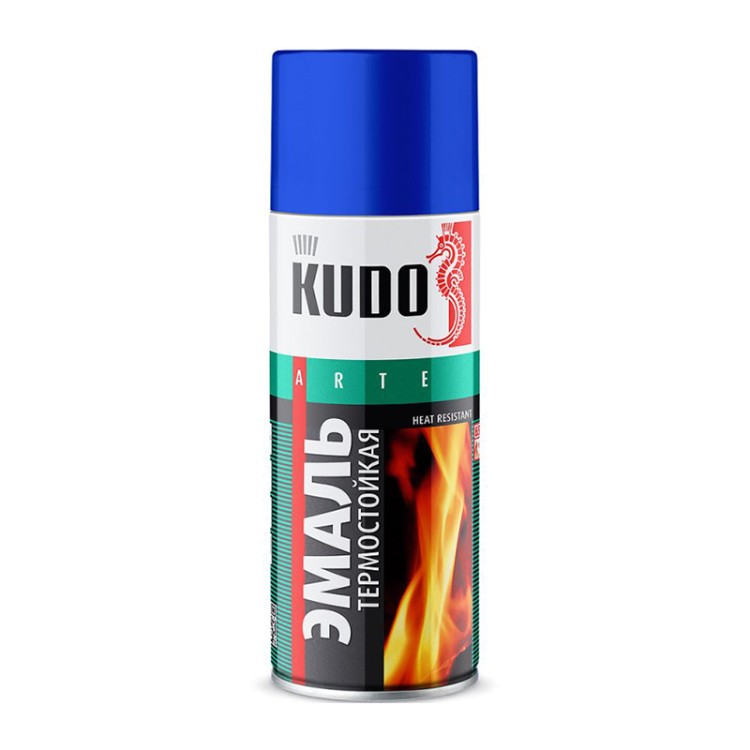 Эмаль термостойкая Kudo KU-5002 чёрная (0,52 л)