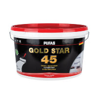 Эмаль акриловая Pufas GOLD STAR 45 супербелая полуглянц. мороз. (9 л)