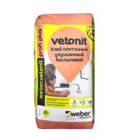 Клей для плитки цементный Weber Vetonit Profi Plus серый, 25 кг