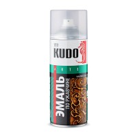 Эмаль по ржавчине Kudo KU-3013 молотковая серебристо-черная (0,52 л)