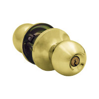 Защелка дверная SCHLOSS 42012 KL-01 с ручкой шар, ключ/фиксатор, золото (30)