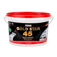 Эмаль акриловая Pufas GOLD STAR 45 супербелая полуглянц. мороз. (2,7 л)