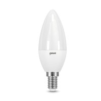 Лампа светодиодная LED E14, свеча C37, 9.5Вт, 4100К, хол. белый свет
