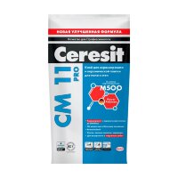 Клей для керамогранита и керамической плитки для пола и стен Сeresit CM 11 PRO, 5 кг