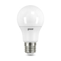 Лампа светодиодная LED E27, груша А60, 10Вт, 4100К, хол. белый свет