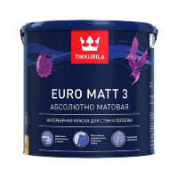Краска интерьерная Tikkurila EURO MATT 3 С глуб.мат. (9 л)