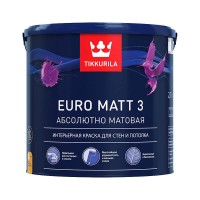 Краска интерьерная Tikkurila EURO MATT 3 A глуб.мат. (2,7 л)
