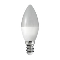 Лампа светодиодная LED E14, свеча C37, 10Вт, 4000К, хол. белый свет