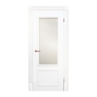 Полотно дверное Olovi Петербургские двери 2, со стеклом, белое, б/з (М8 745х2050х40 мм)