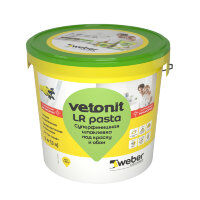 Шпаклевка готовая суперфинишная Weber Vetonit LR pasta, 5 кг