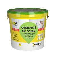Шпаклевка готовая суперфинишная Weber Vetonit LR pasta (20 кг)
