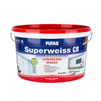 Краска интерьерная Pufas Superweiss моющаяся супербелая, мороз. (10 л)